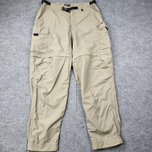 REI Pants Womens 12 Khaki Convertible Zip Off Hiking Nylon Cargo UPF 50+ Outdoor - Picture 1 of 8